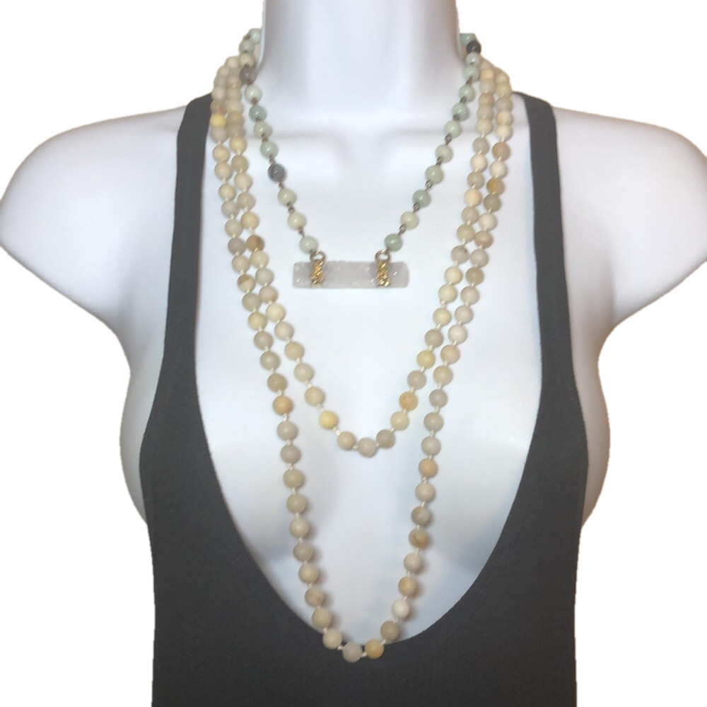 Curated Bundle Stone Gemstone Beaded Layered Fest… - image 4